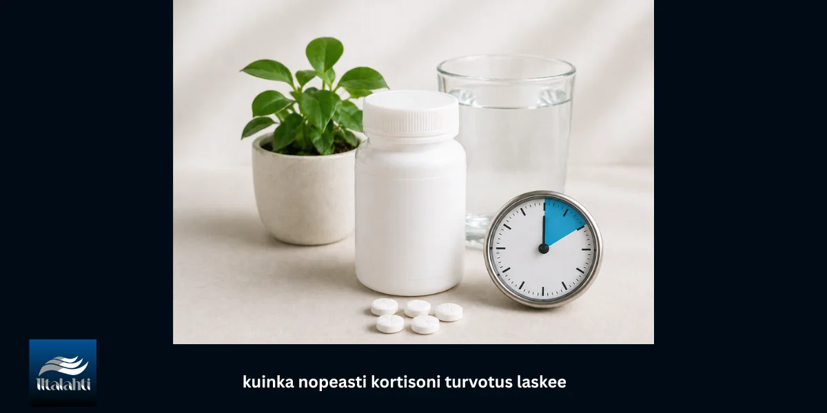 Kuinka nopeasti kortisoni turvotus laskee?
